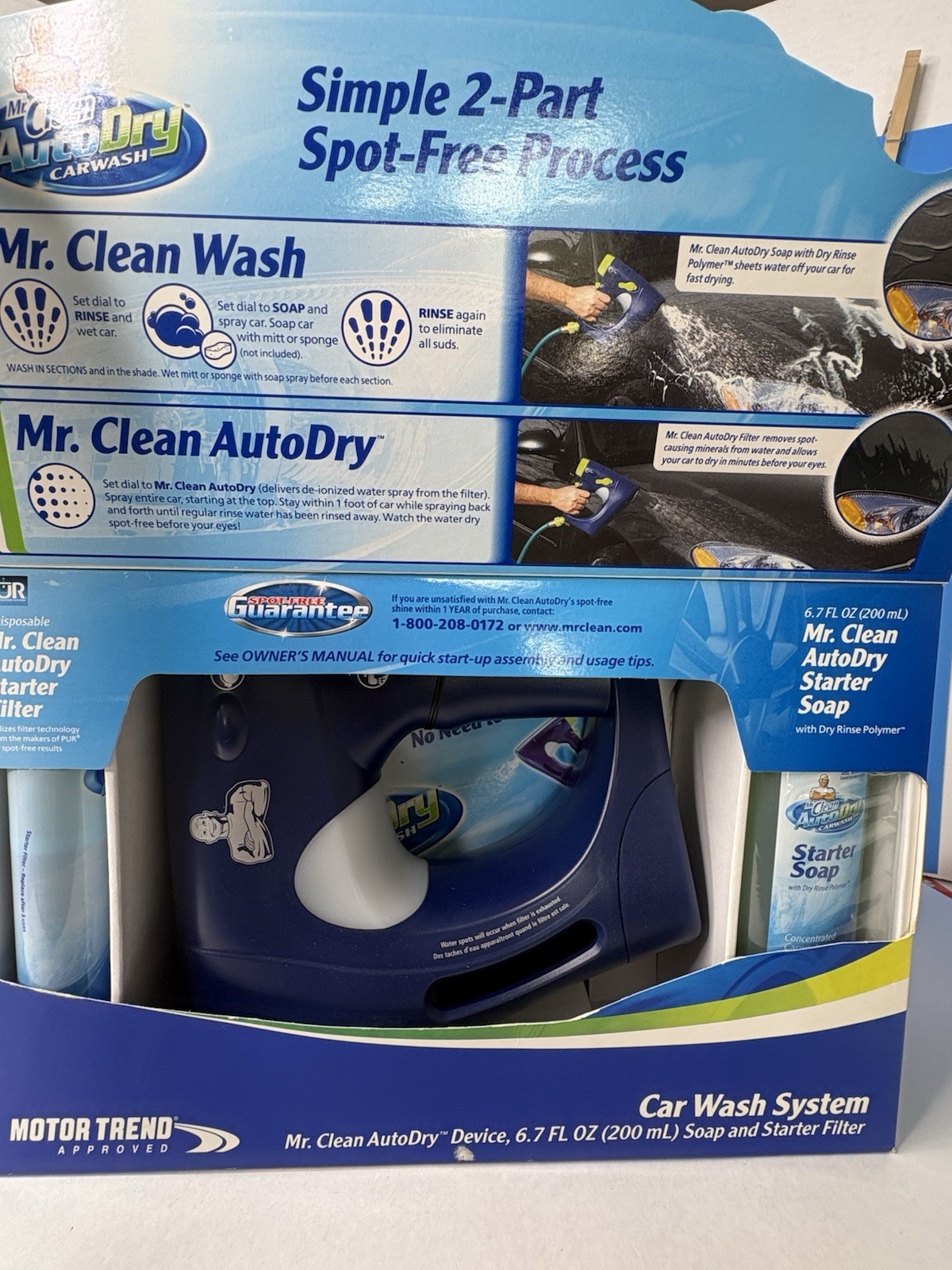 Mr Clean Auto Dry Car Wash System Starter Kit Bundle Device Soap Filter NEW