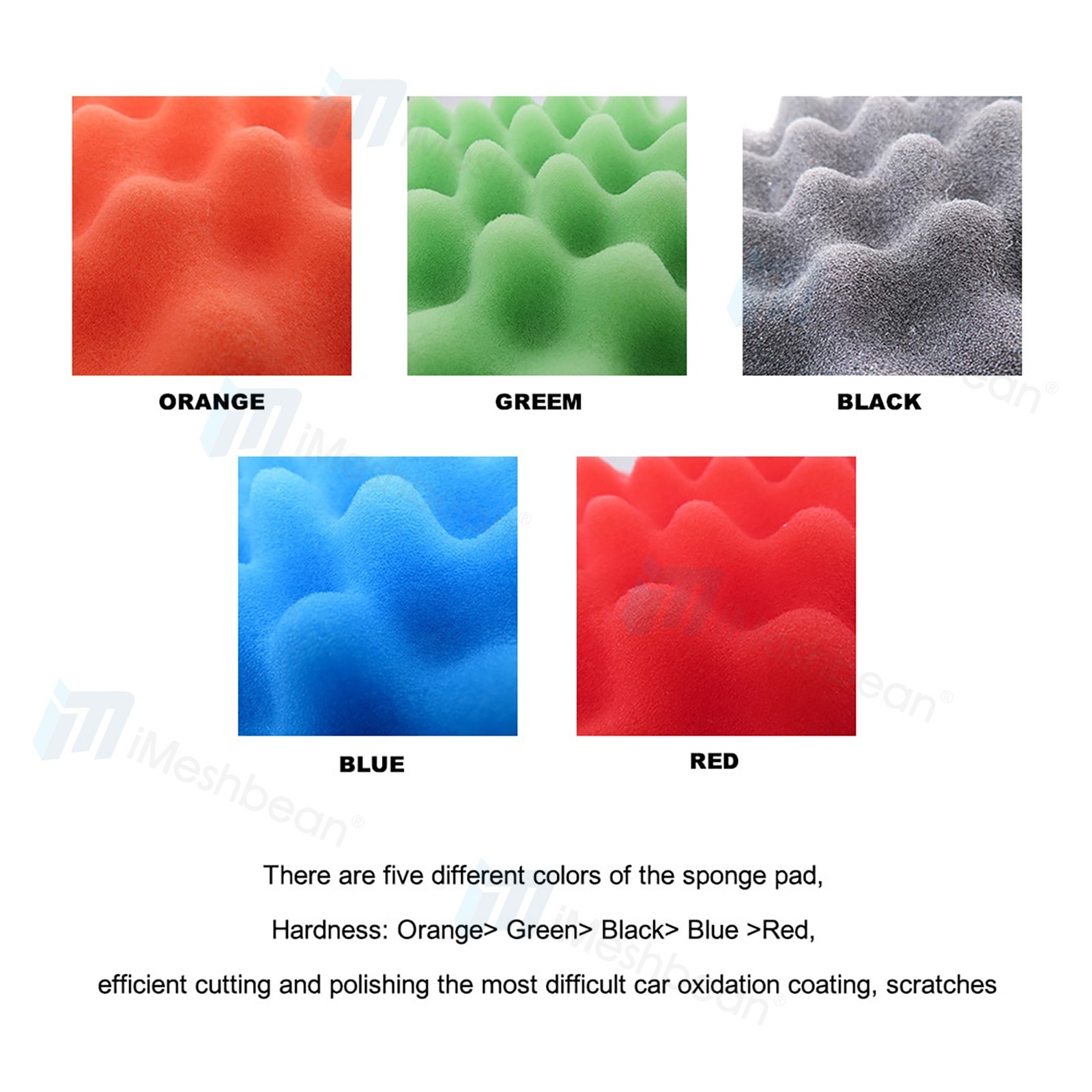 7/6/5/3INCH Car Buffing Pads Polishing for Drill Sponge Kit Waxing Foam Polisher