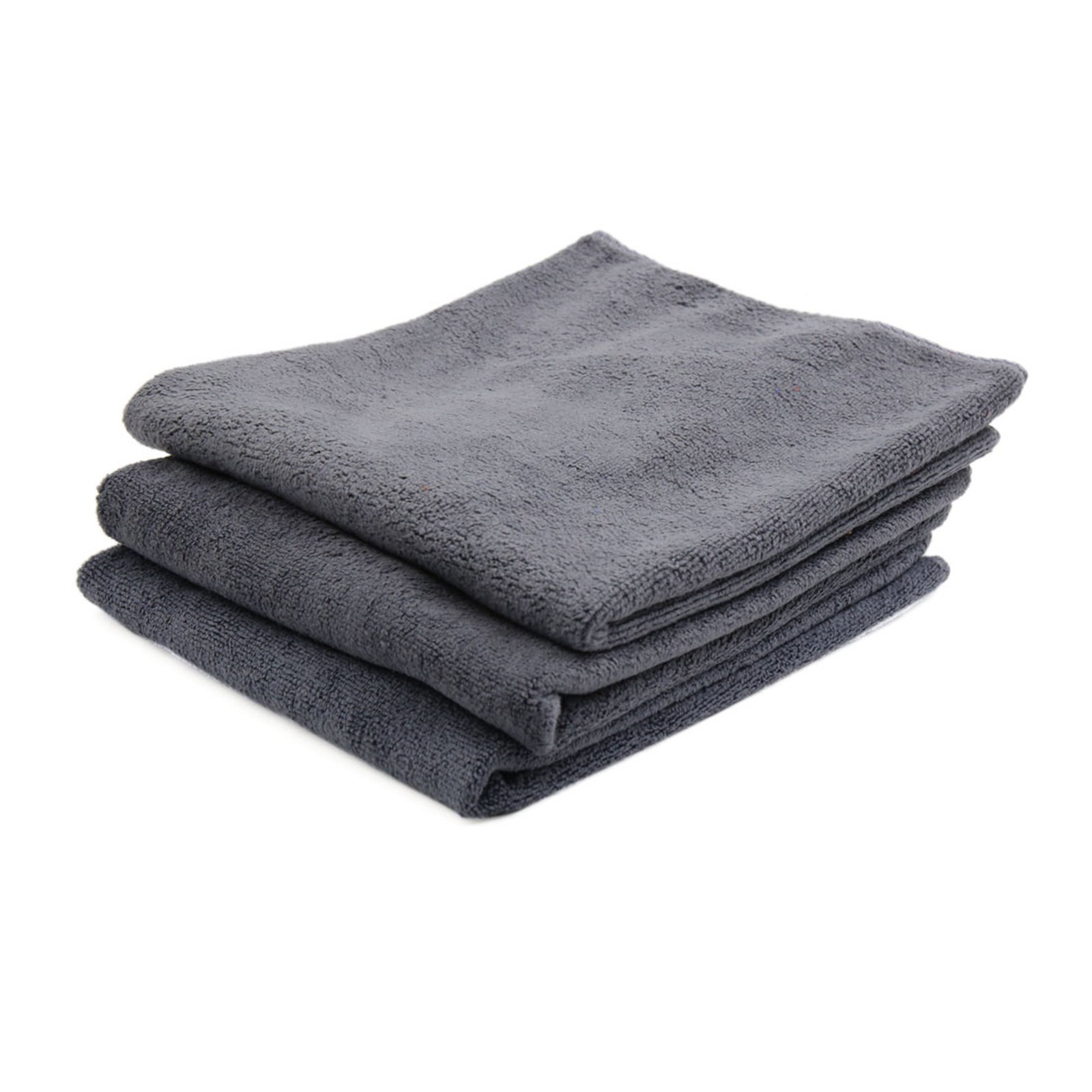 3pcs 40 x 40cm 400GSM Microfiber Car Cleaning Towels Drying Washing Cloth Gray