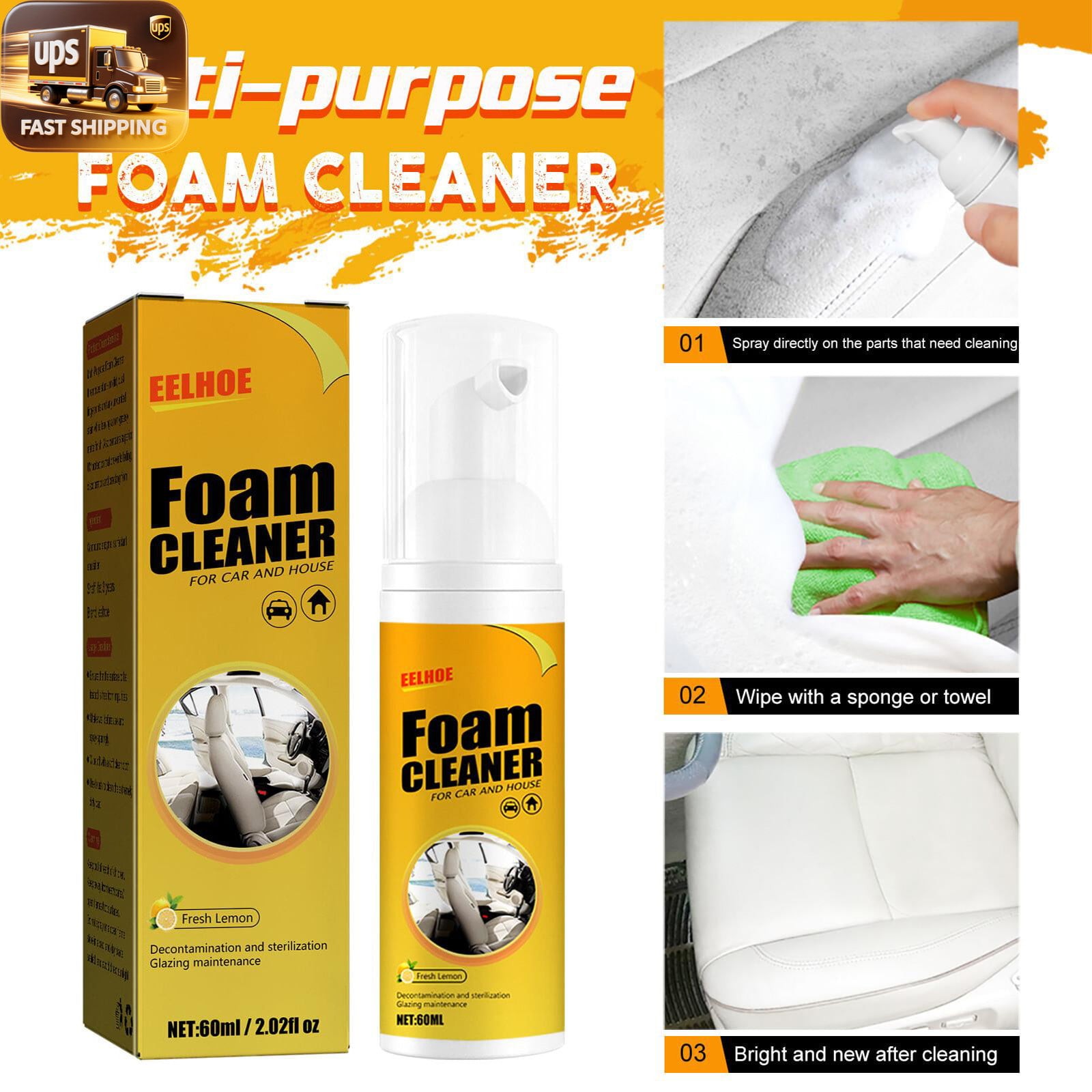 Multipurpose Deep Cleaners for Car House and Kitchen Non-Greasy Finish