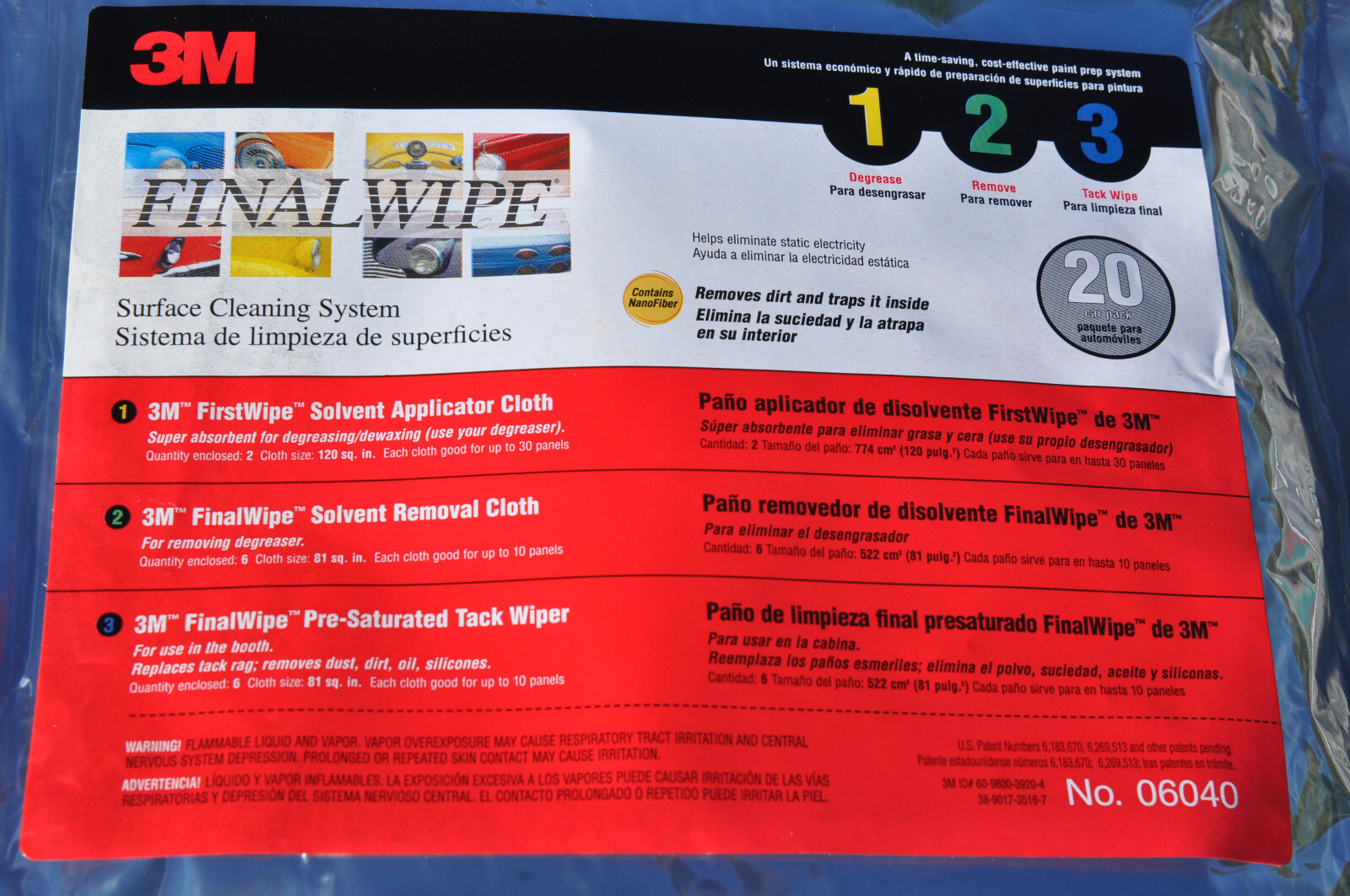 5 packs lot 3M FINAL WIPE 06040 Surface Cleaning System NOS unopened package