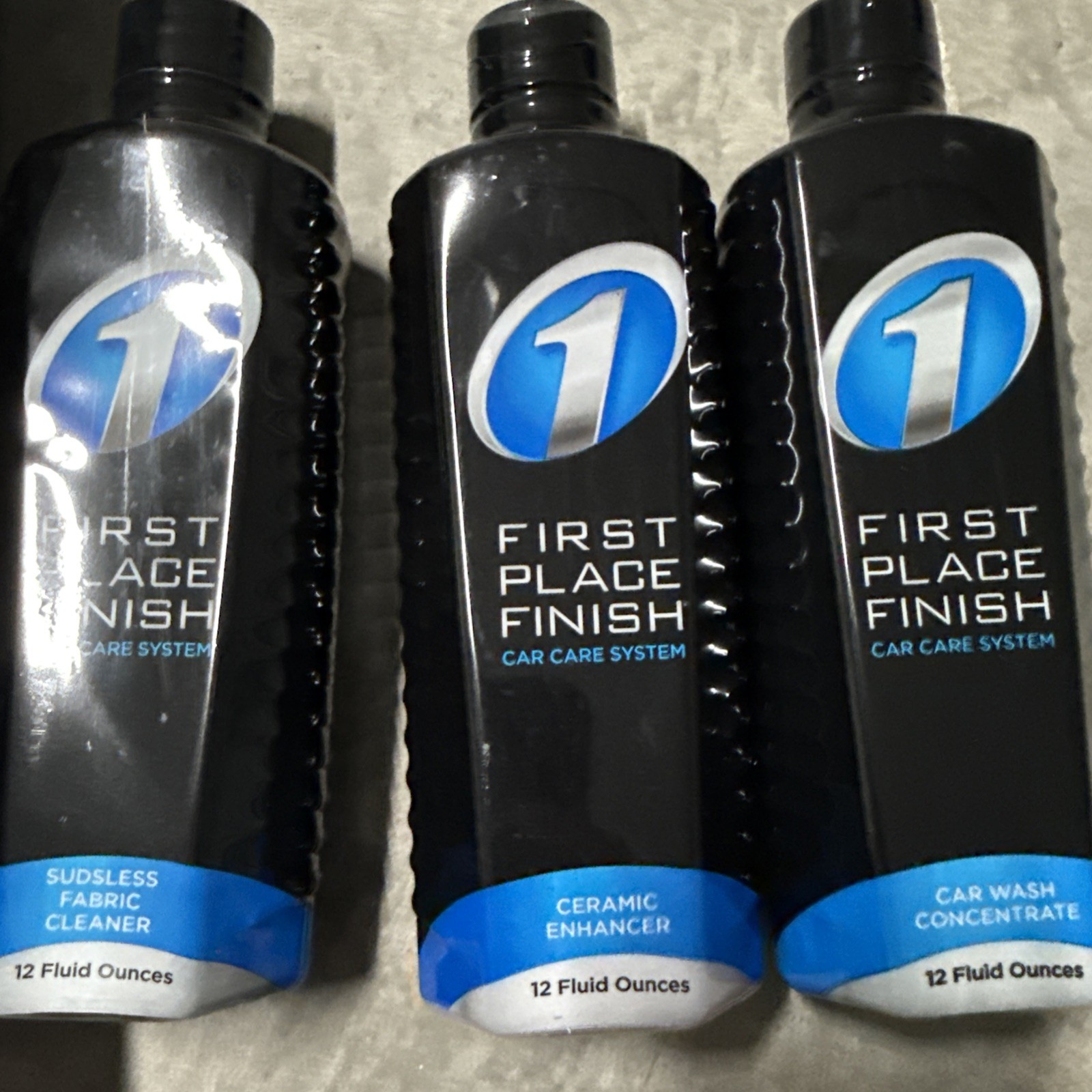 First Place Finish Car Care System Bottle & Box Set Cleaner, Enhancer, Wash NEW