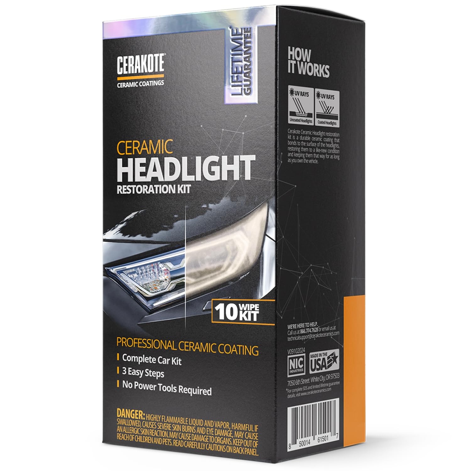 Ceramic Headlight Restoration Kit for Car Light Repair and Protection New