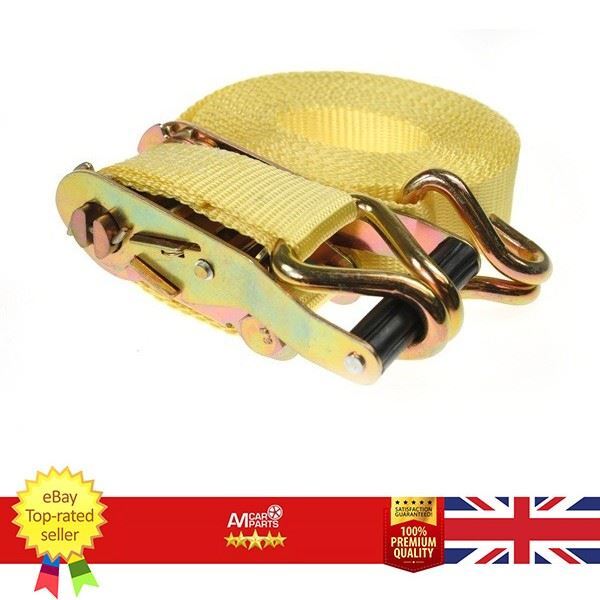 Ratchet Strap & Hooks – 38mm x 6m (2500kg) MAYPOLE 6062 (Ratchet Straps)