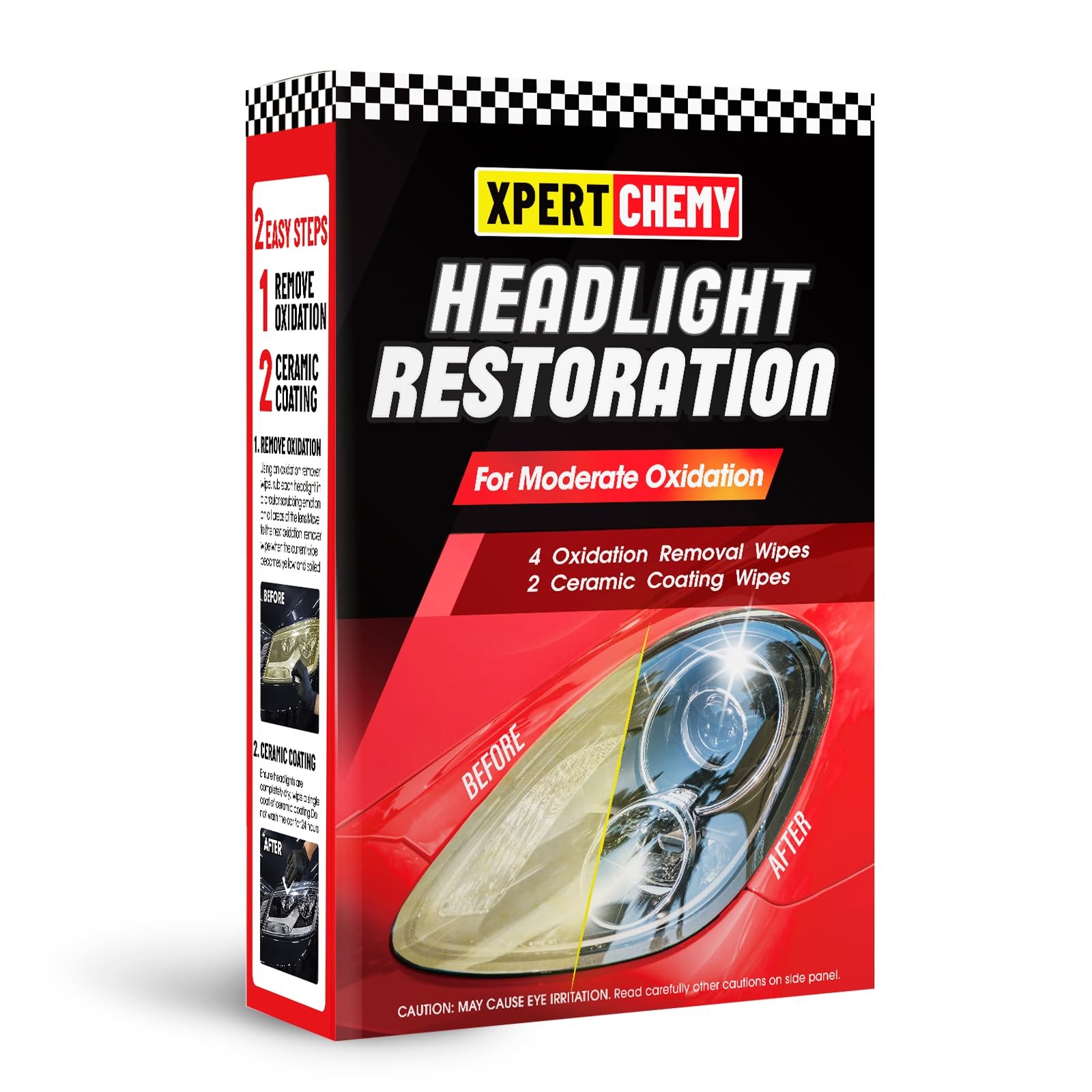 XPERTCHEMY Headlight Restorer Kit,Fast-2 Step Process Restoration…