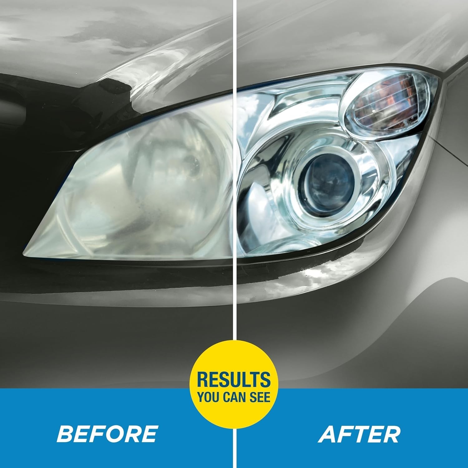 Headlight Restoration Kit – Car Light Lens Cleaner/Restorer with Sanding & Po…