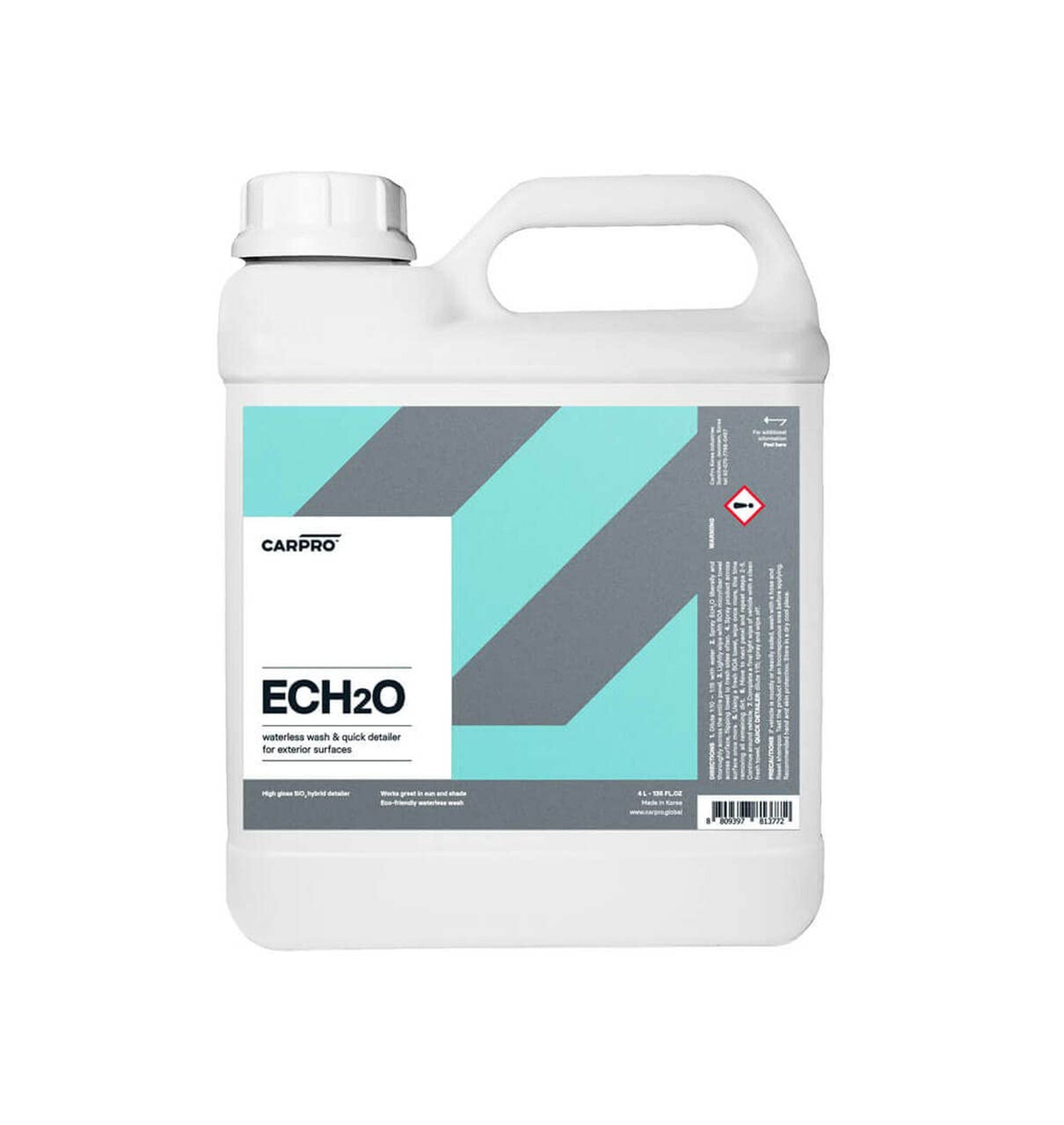 CARPRO ECH2O Waterless Wash, Clay Lubricant Concentrate – 4 Liter (135oz)