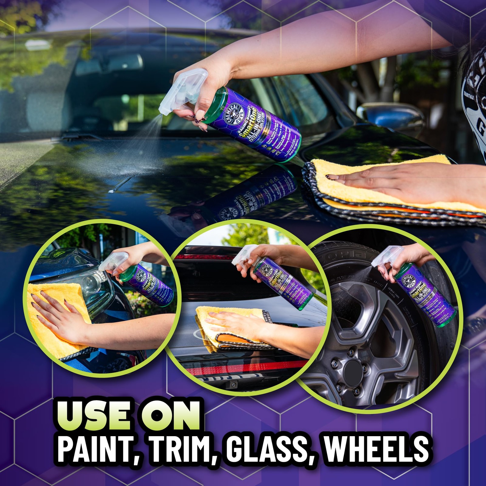 Waterless Car Wash Spray 20 Fl Oz Quick Detailer Chemical Guys Raging Rhino Wipe