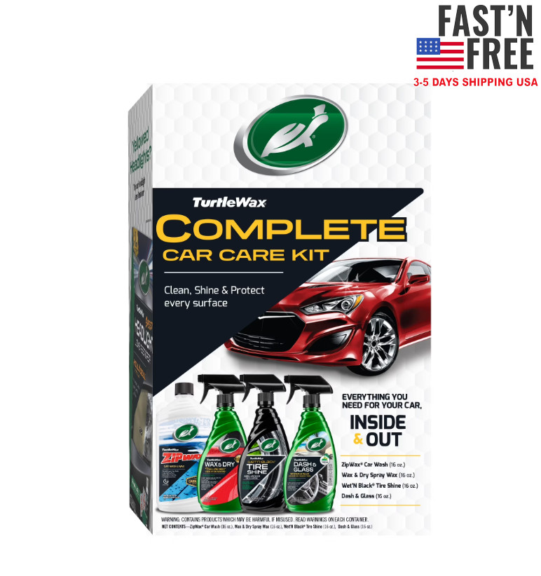Turtle Wax Complete Car Care 4 Piece Kit, 53834