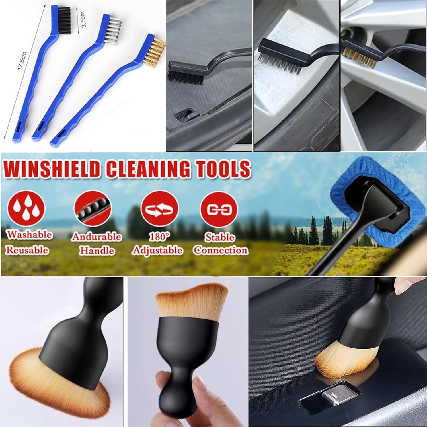 26Pcs Car Detailing Kit, Car Detailing Brush Set, Auto Detailing Drill Brush …