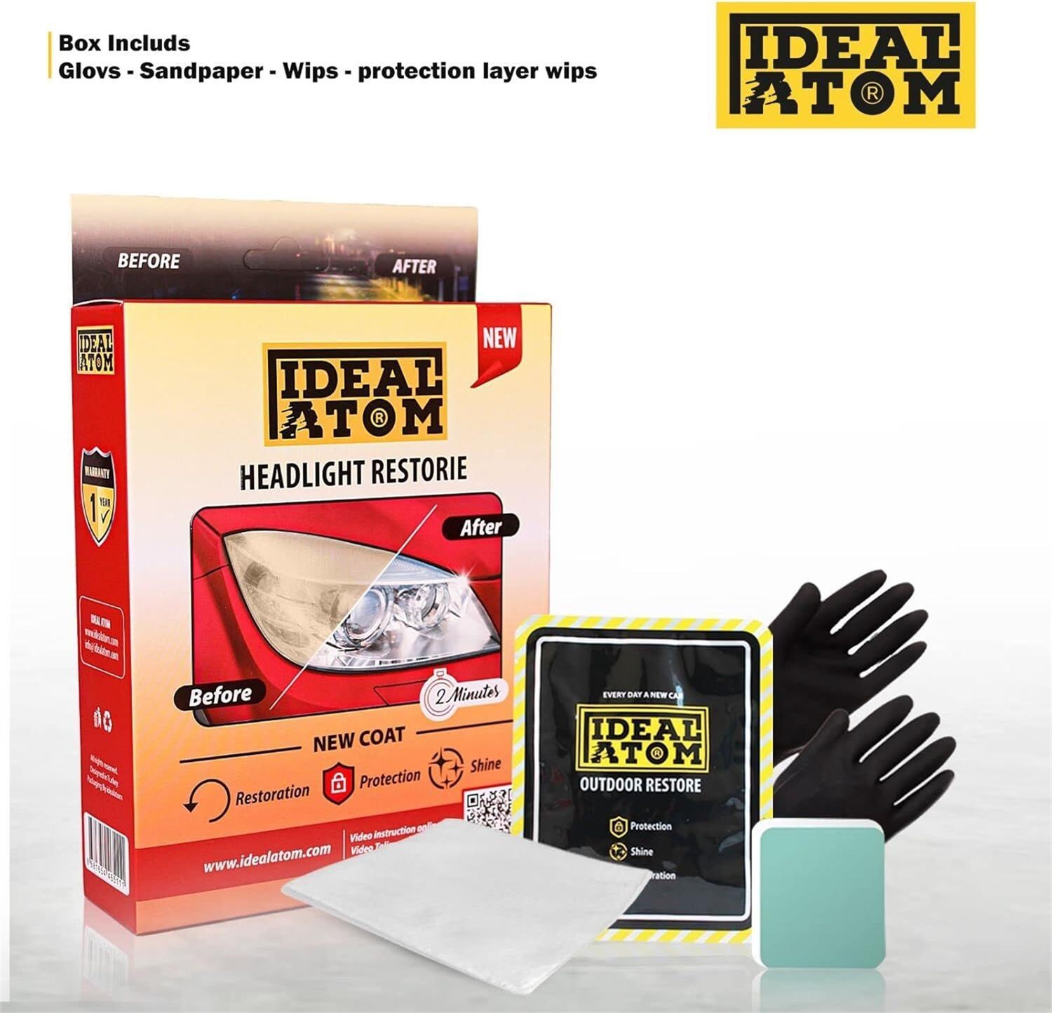 IDEAL ATOM Headlight Restore Kits, renew haedlight Lens, Clear the Fog