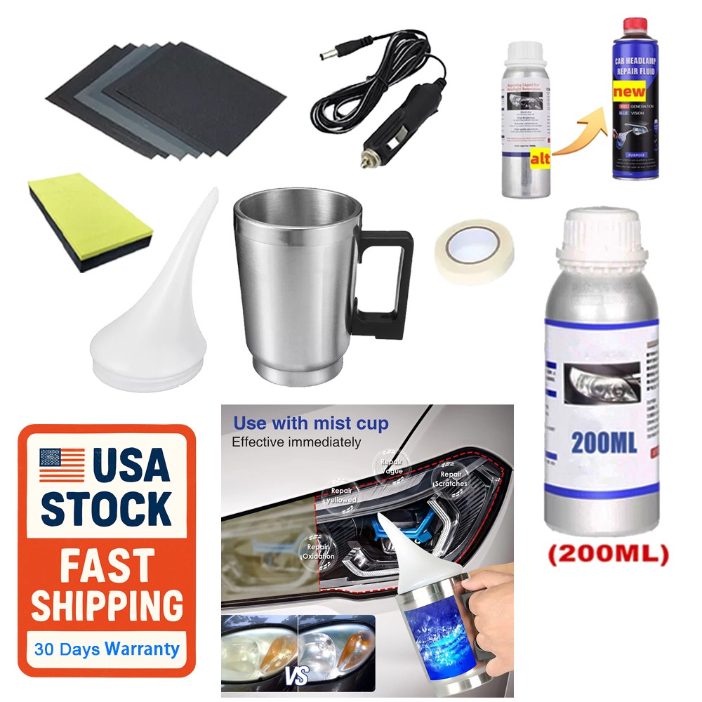 300g Car Headlight Restoration Kit Cleaning Kit Chemical Polishing Repair Liquid