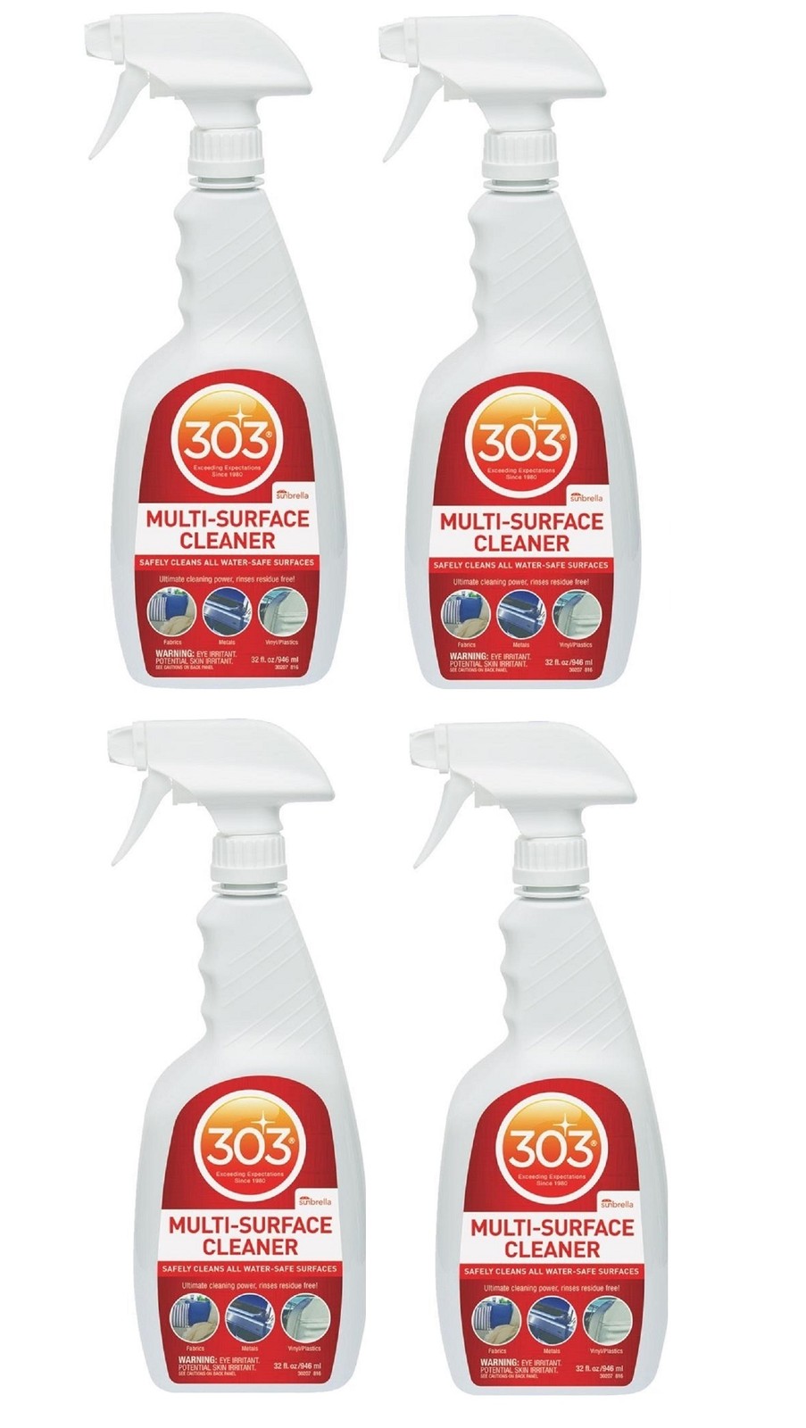 303 Products 30207 Set of 3 Multi-Surface Cleaner 32 fl. oz. Spray Bottles