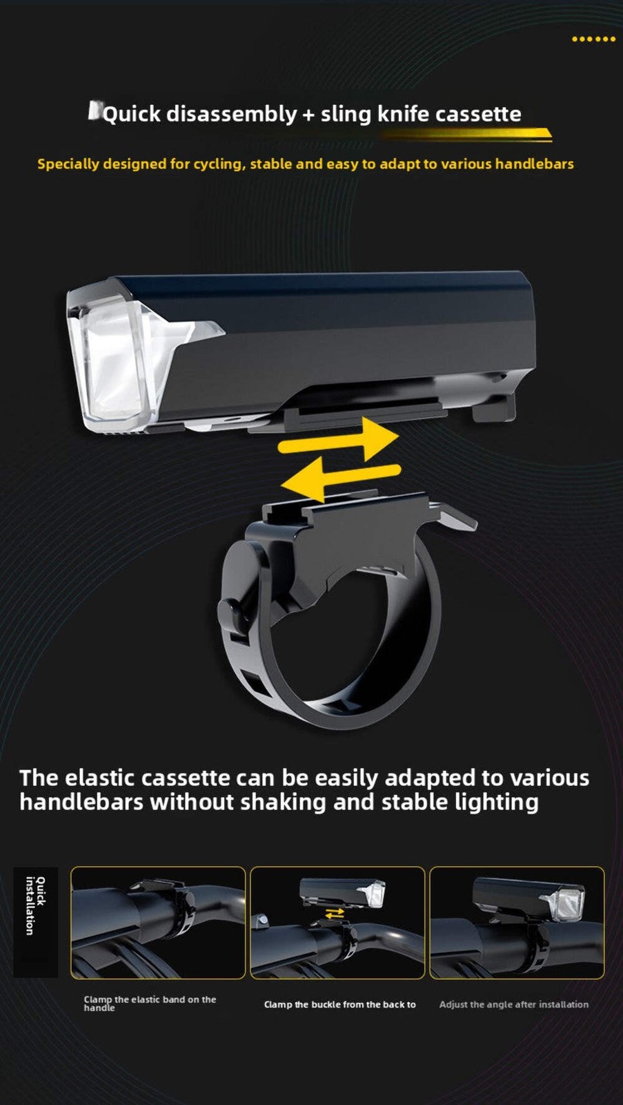 Bicycle lights bike cycling TYPE-C charging digital display