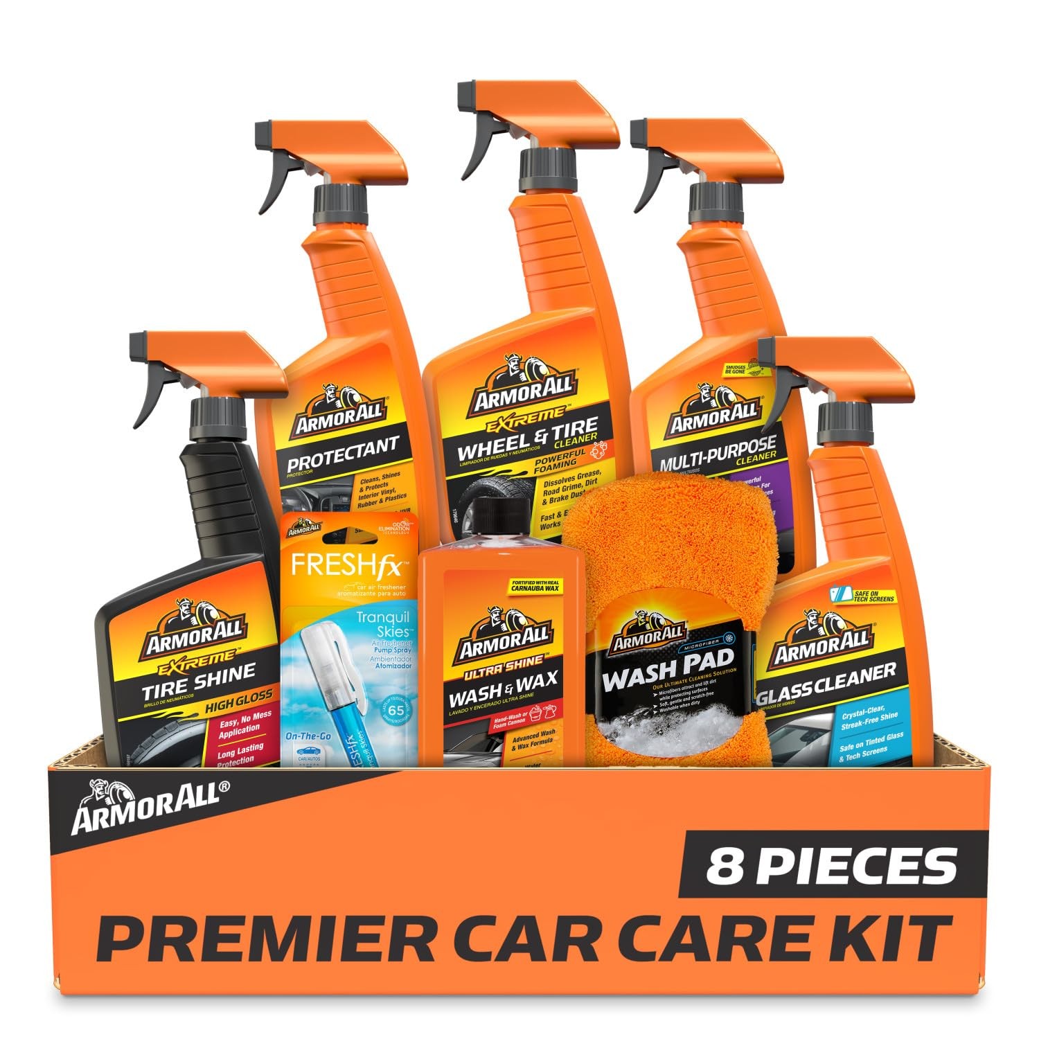 8-Piece Car Care Kit Complete Detailing Set Wash Wax Cleaner Tool Gift Set_ SALE