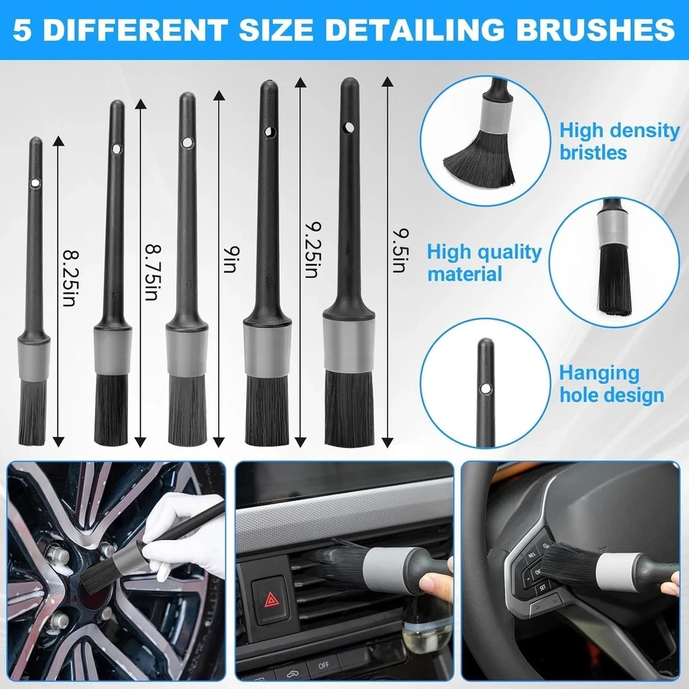 Car Detailing Kit Car Cleaning Brush Set Auto Interior Exterior Tools