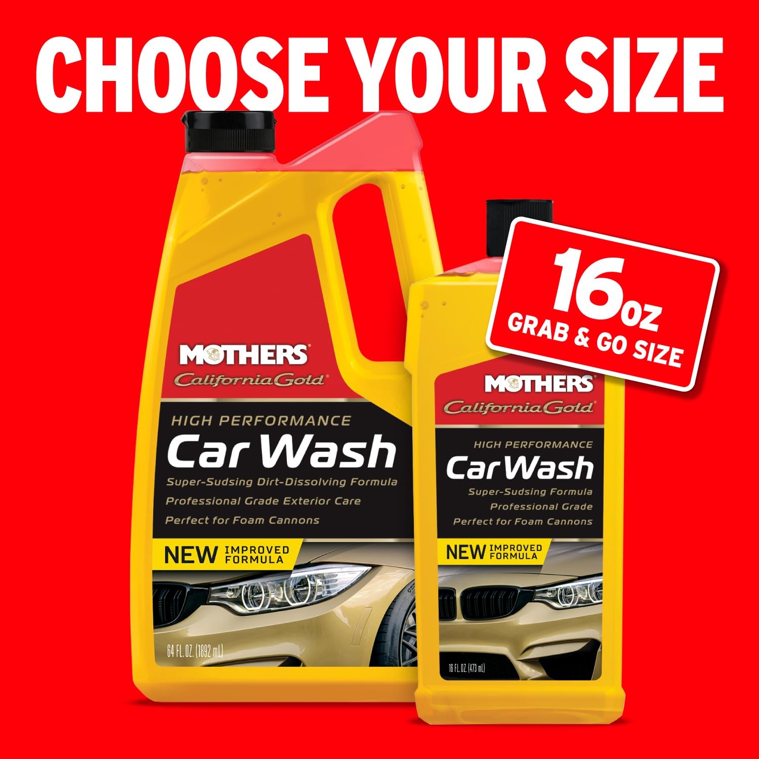 Mothers California Gold High Performance Car Wash, 16 oz. — pH Balanced, Eco-Fri