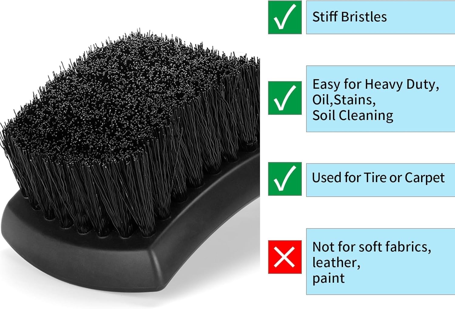 Car Wheel Tire Brush Set Soft & Stiff Bristles Car Detailing Cleaning Supplies