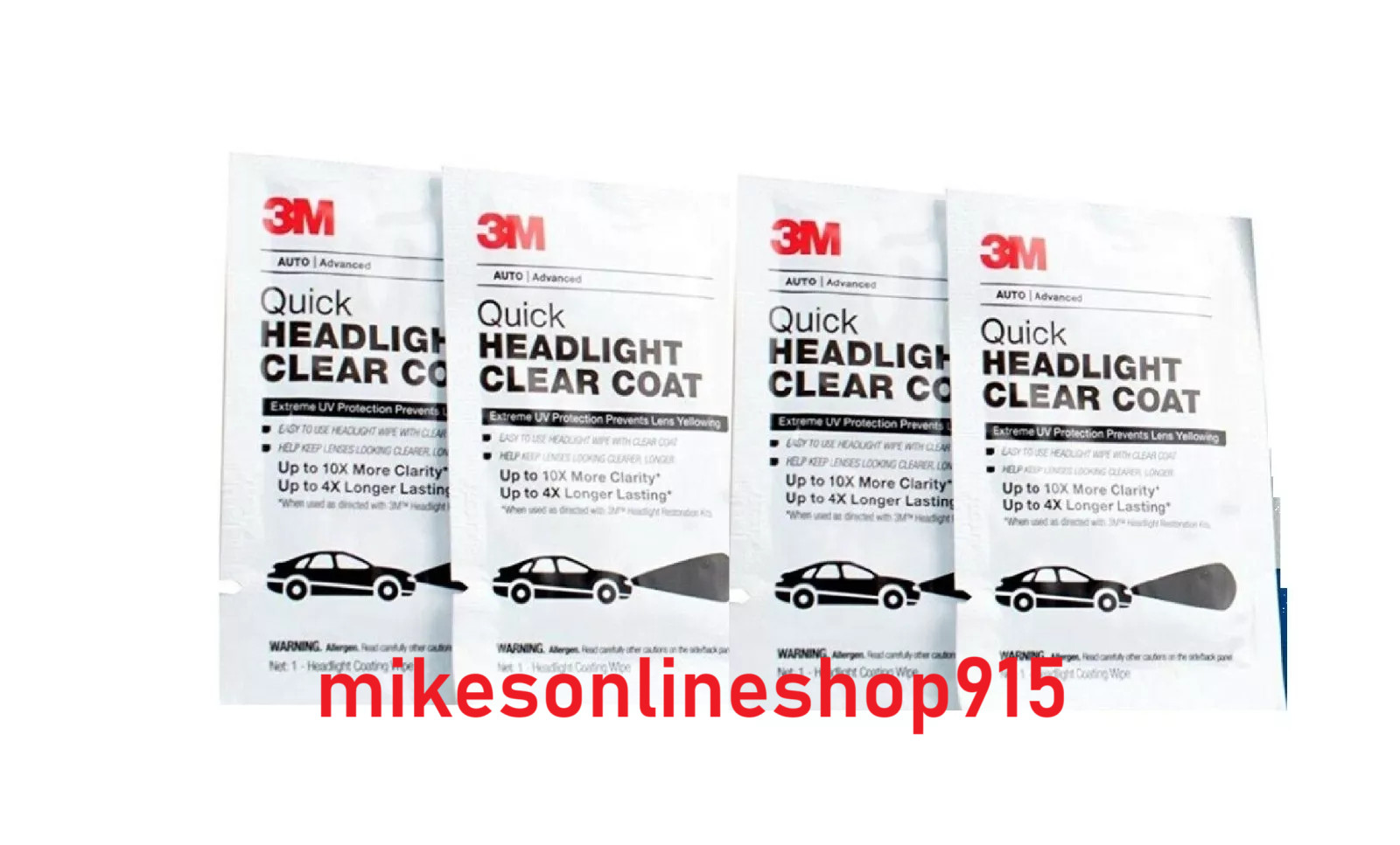 3M Quick Headlight Clear Coat 4x wipe lot