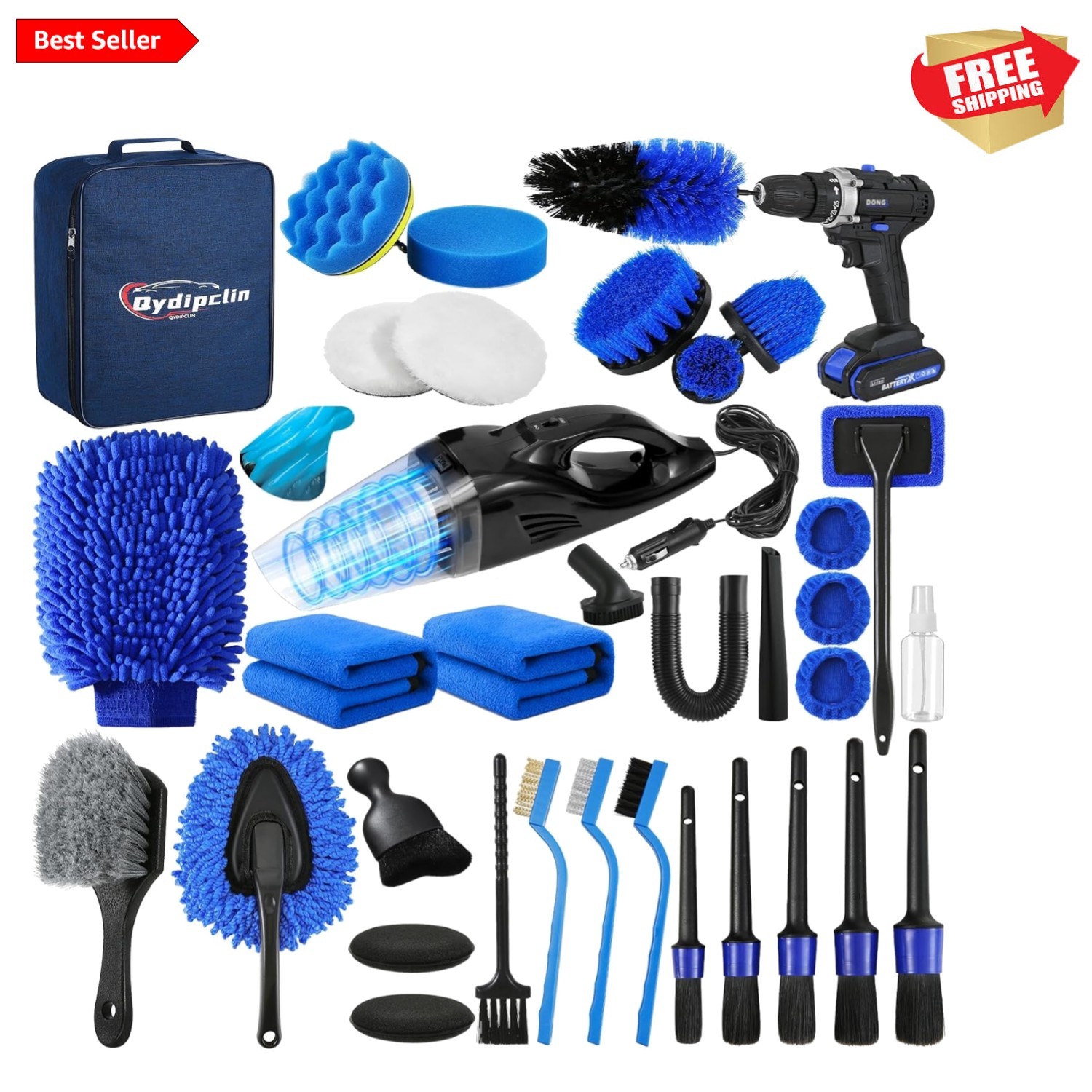Complete 37-Piece Car Detailing Set – Interior and Exterior Cleaning Mastery