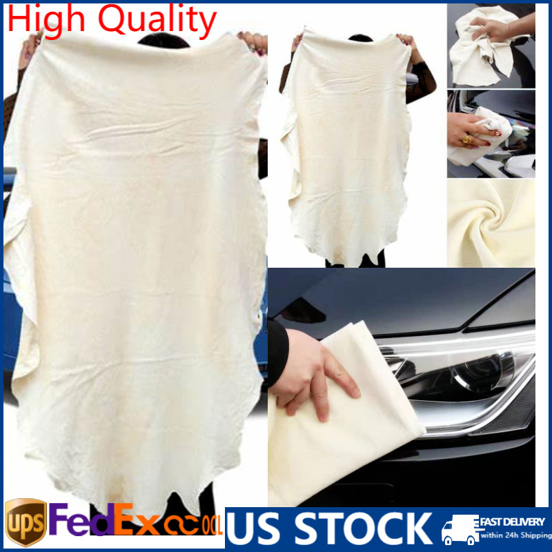Large Chamois Leather Natural Car Cleaning Cloth Washing Absorbent Drying Towel