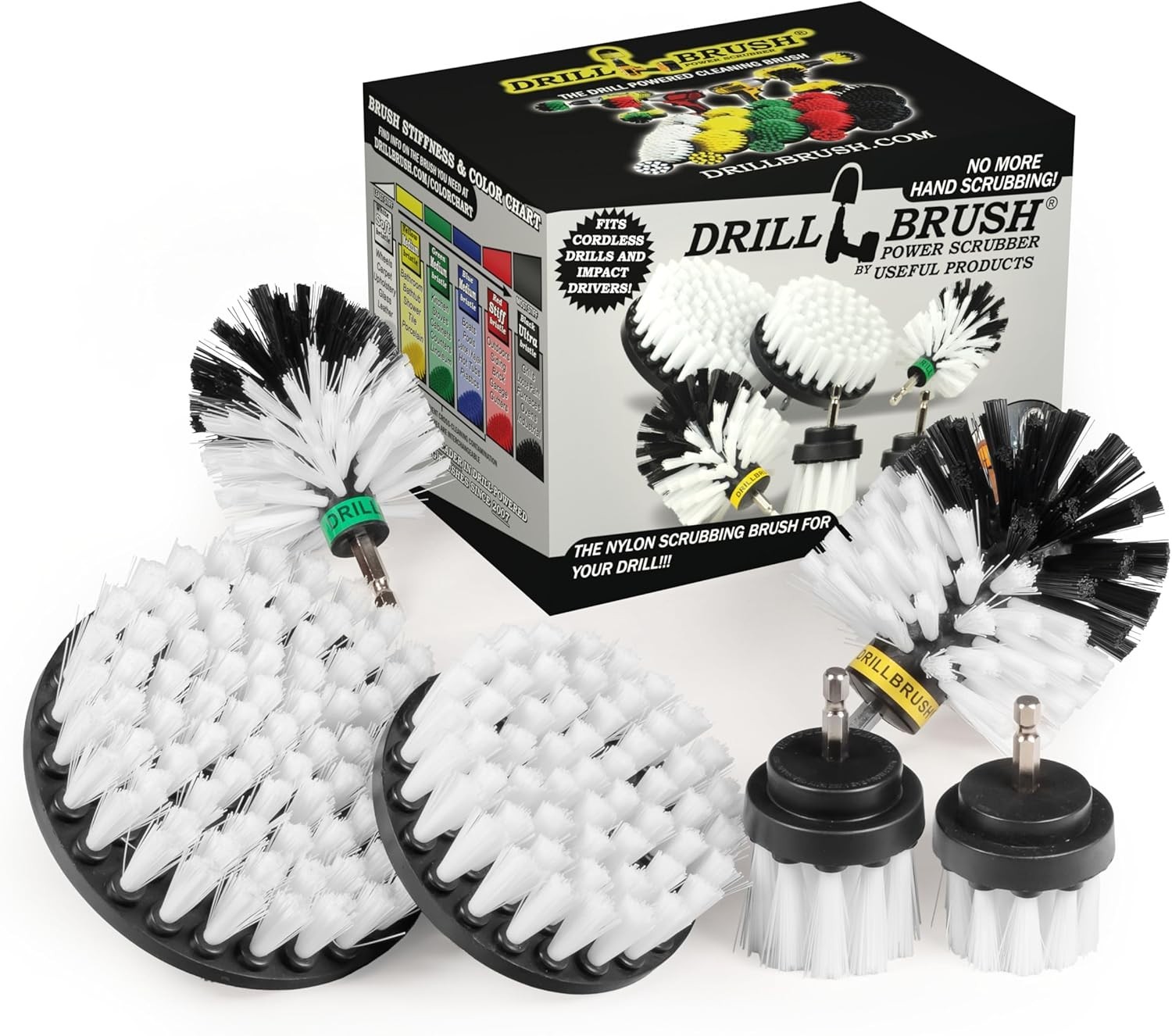 Spin Brush Drill Attachment Kit 6pc Automotive Interior & Exterior Cleaning