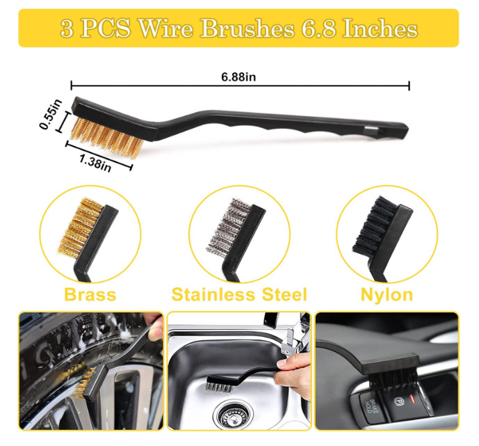 27Pcs Car Detailing Kit Auto Brushes Car Wash Mitts Polishing Pads Cleaning Tool