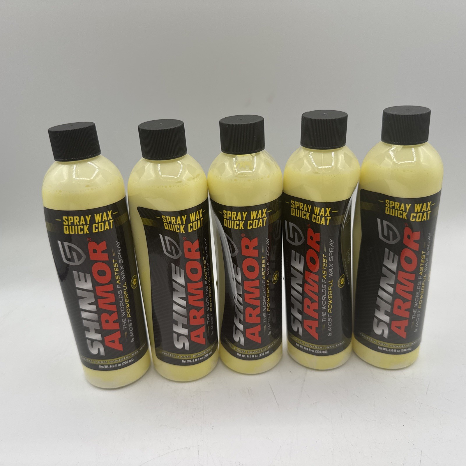 Shine Armor Wax for Car 5 Bottle Lot 8 Oz Each