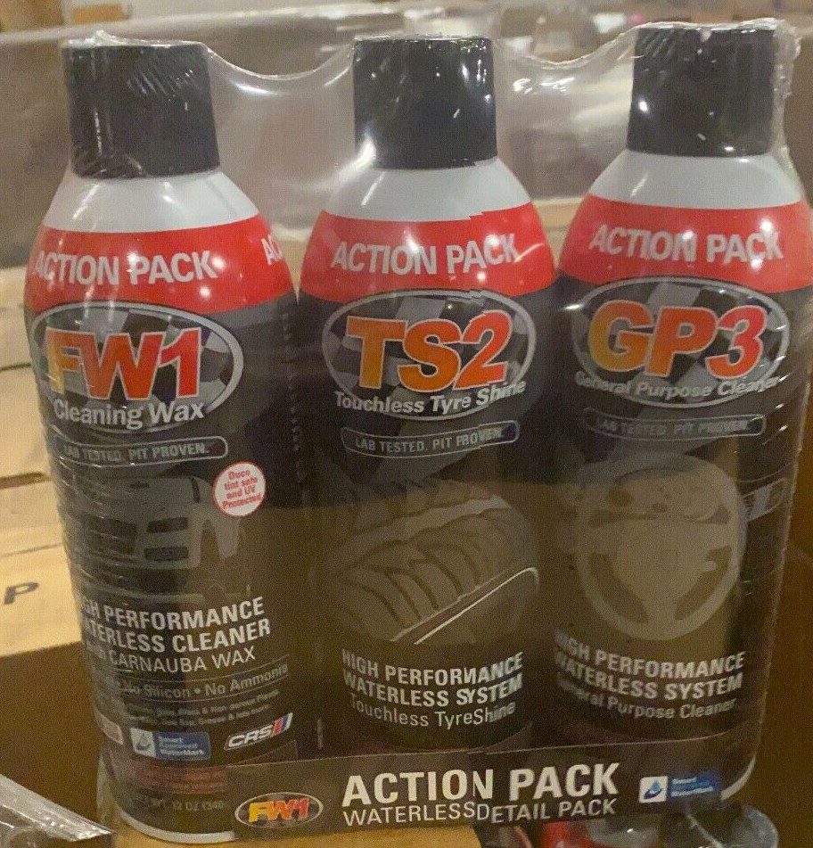 LOT OF 2 3-Pack RGS Labs Waterless Detail System Fast Wax FW1 TS2 GP3
