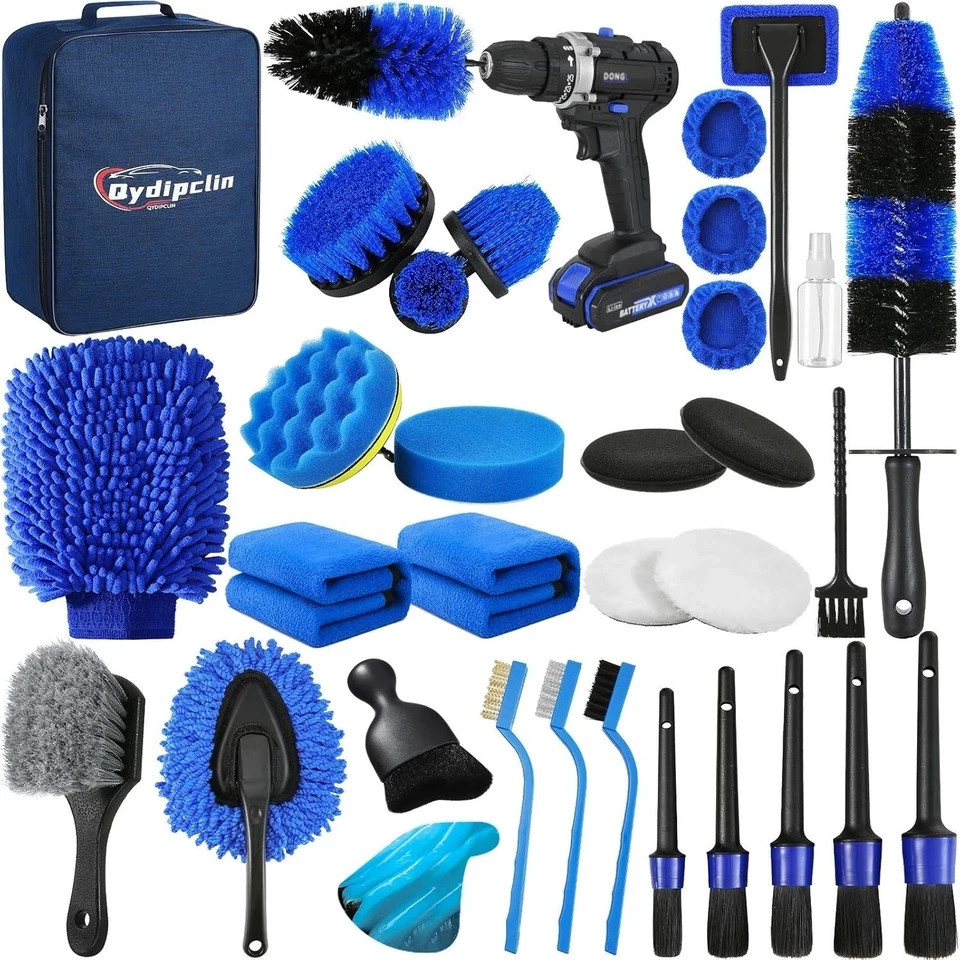 Car Detailing Kit Car Wash Supplies Brush Set Interior Exterior Wheels Cleaning