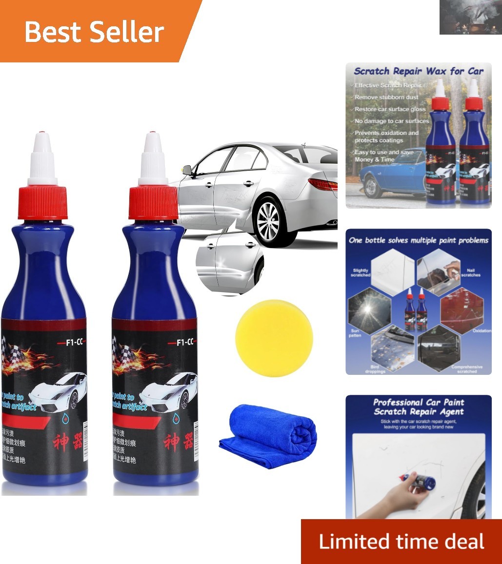 2PCS Car Scratch Repair Wax – 2024 Paint Restorer for Light to Medium Scratches