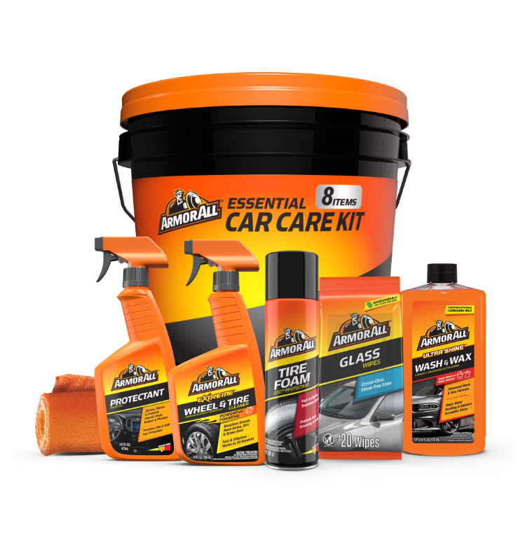 Armor All Car Cleaning Kit for Car Detailing, 8-Piece Set