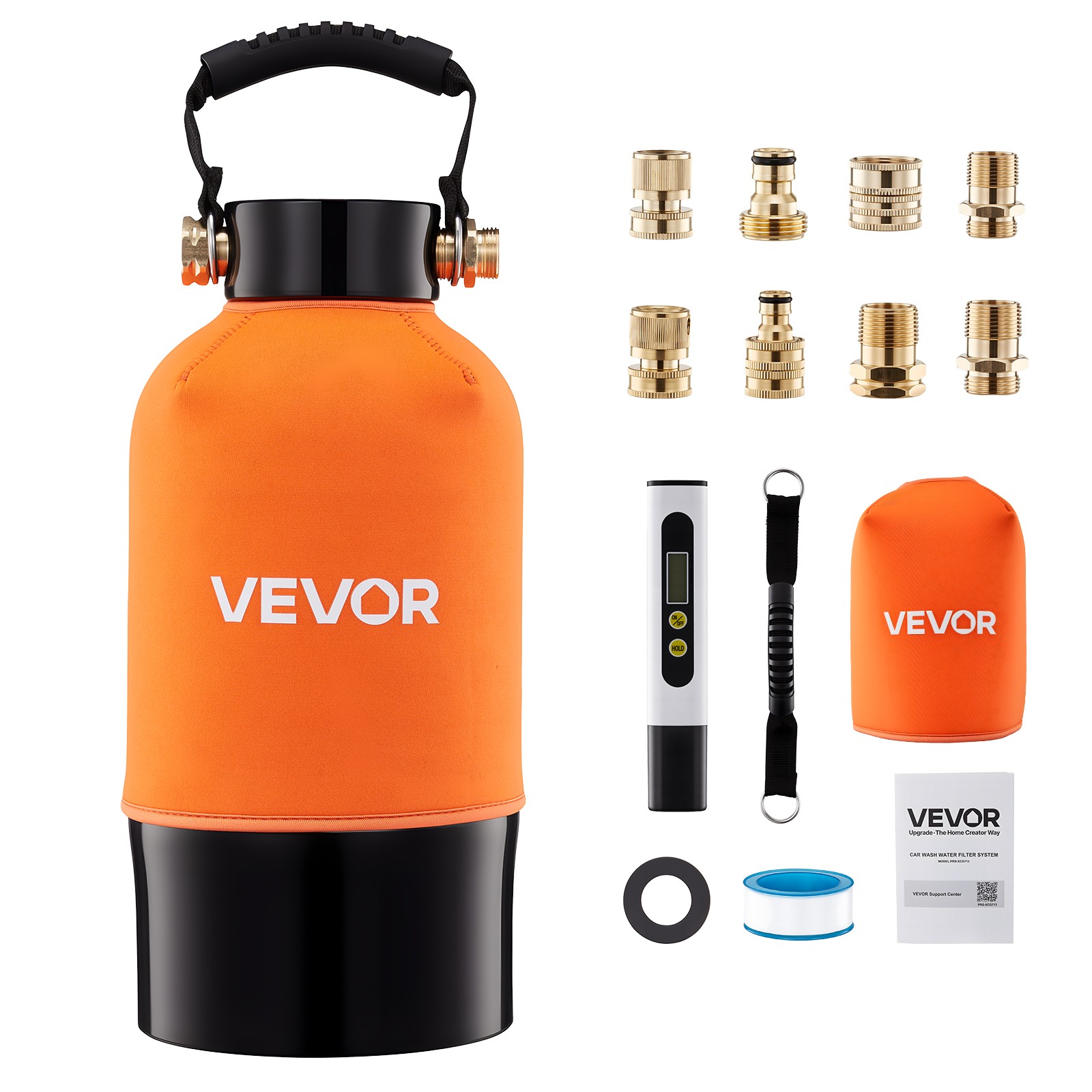 VEVOR Deionized Water System for Spotless Car Wash with 5L DI Resin & TDS Meter
