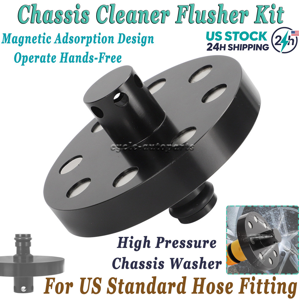 Aluminum Chassis Cleaner Flusher O-ring Magnets Kit For US Standard Hose Fitting