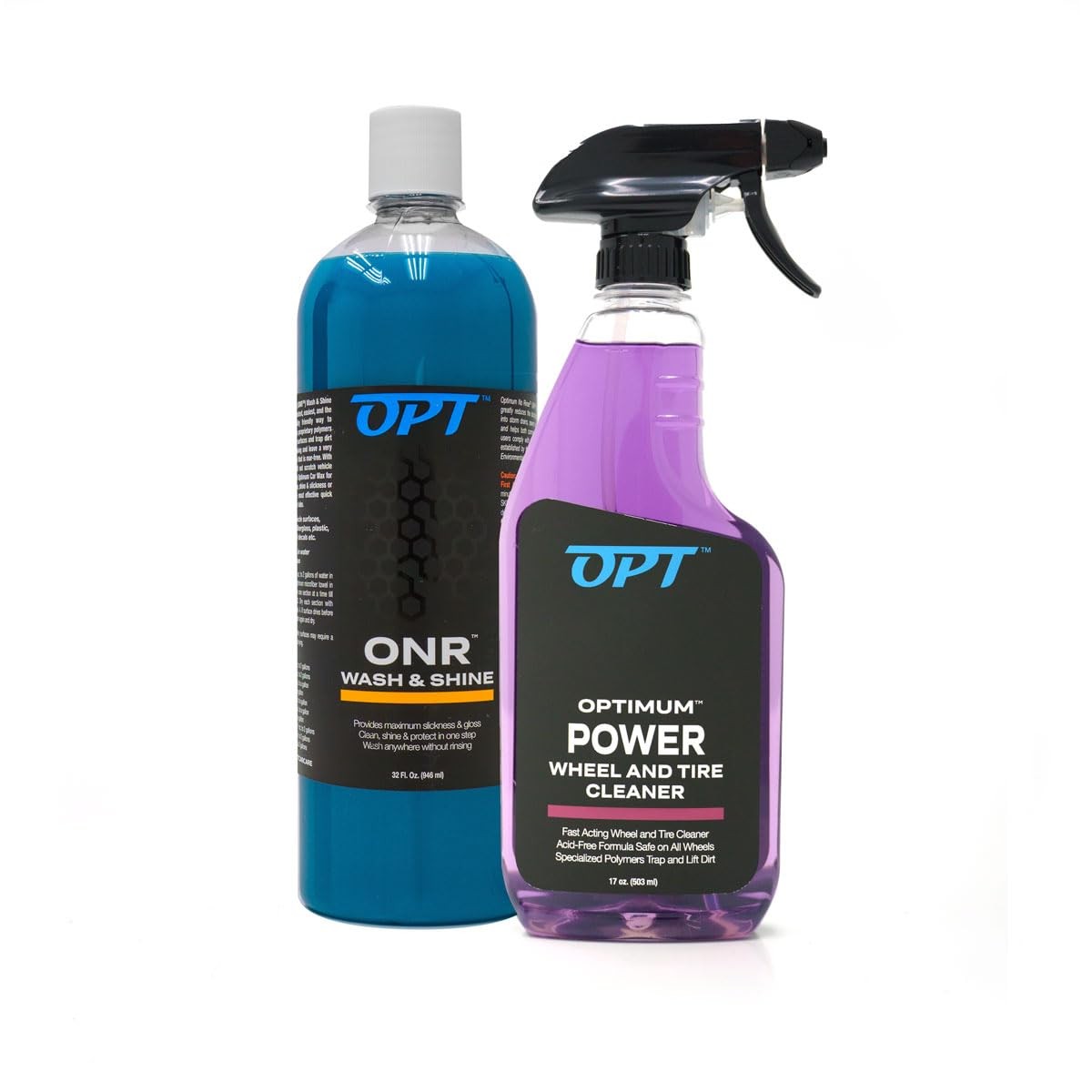 Rinseless Car Wash & Wheel Cleaner Kit 32 Oz ONR Bundle for Easy Cleaning
