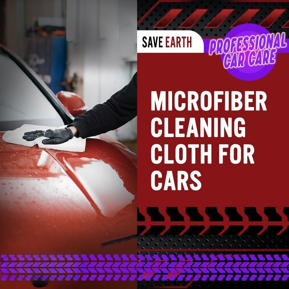 Microfiber Cleaning Cloth White 150PK, Microfiber Towels for Cars, Premium Car