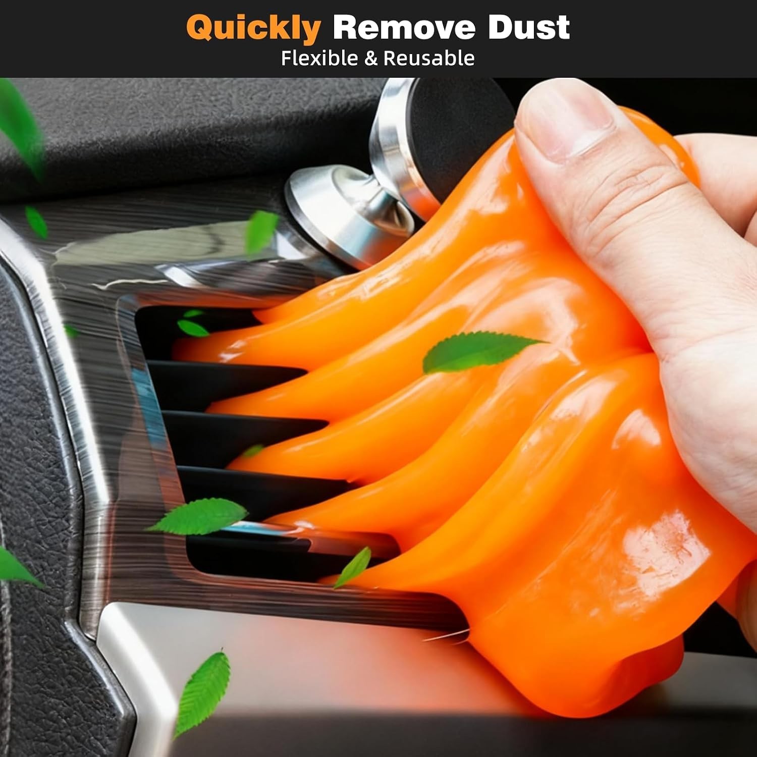 Luxury Car Detailing Kit with 9 Brushes, Wax Applicator & Interior Cleaning Gel