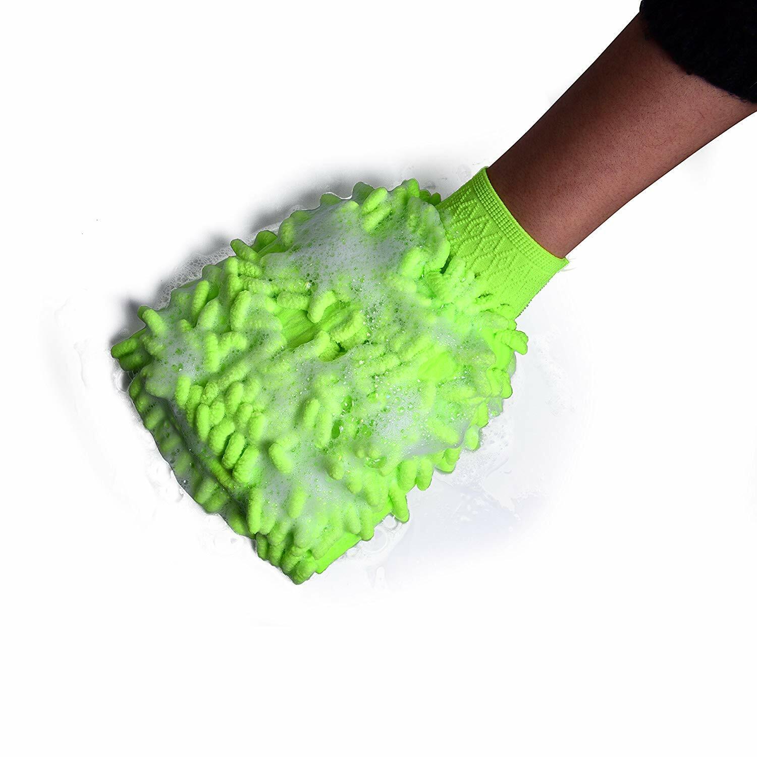 Car Wash Mitt Superior Microfiber Finger Like Fibers No Scratches USA Seller