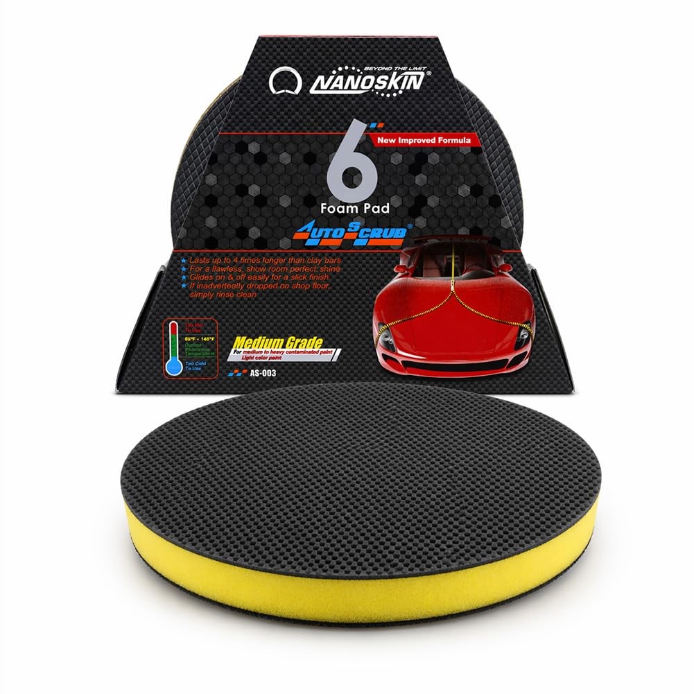 Surface Prep Pad 6 Medium Grade Clay Bar Replacement Nanoskin AUTOSCRUB Patented