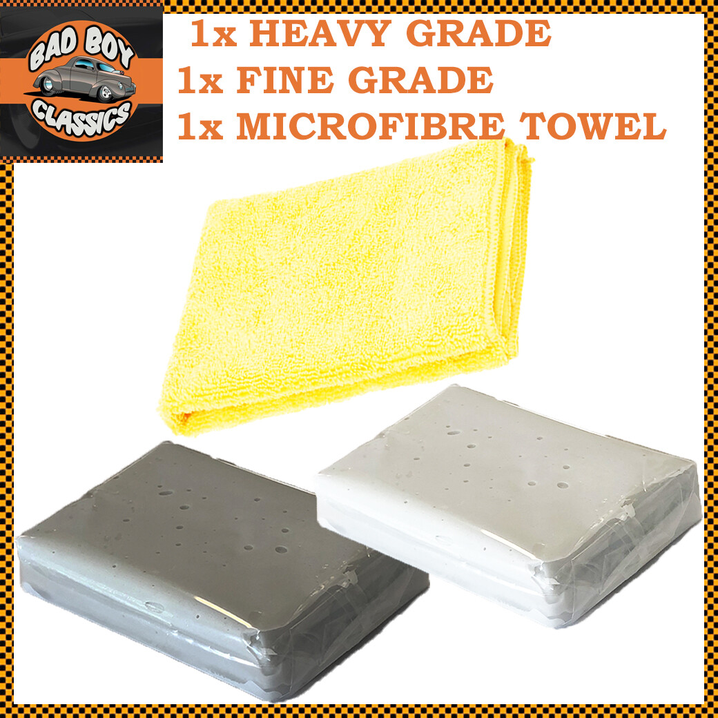 Clay Bar Kit For Car Pre Wax Polish Detailer Treatment Inc Microfibre Cloth