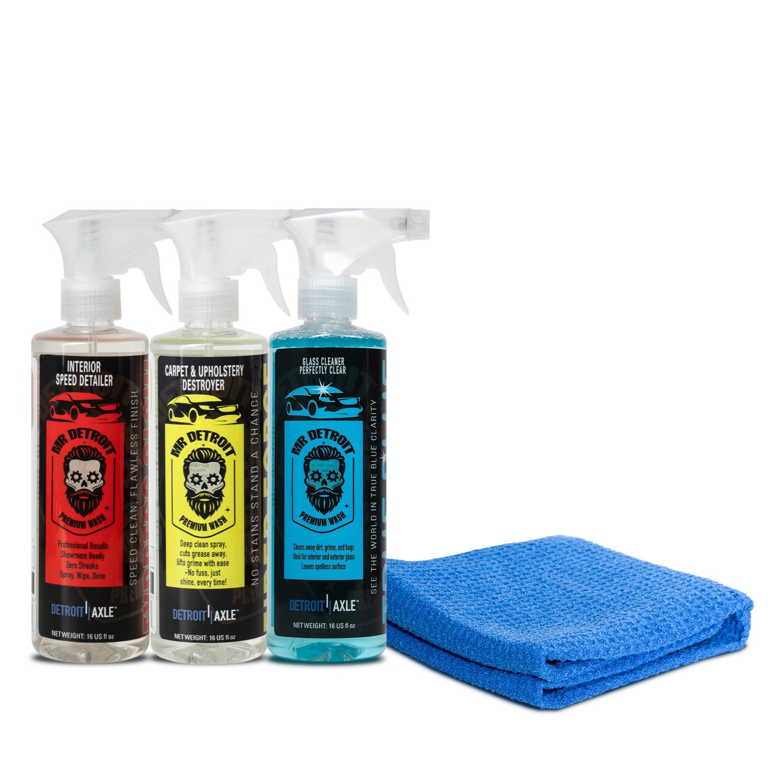 Mr. Detroit – 26pc Pro Car Care Kit for Interior, Exterior & Wheel Cleaning
