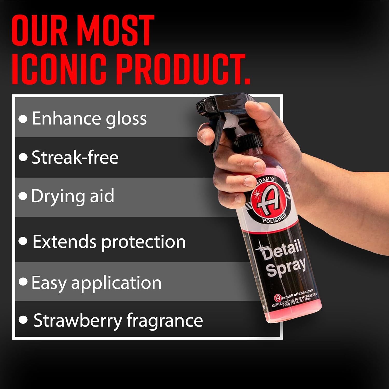 Adam’s Polishes Detail Spray 5 Gallon – Quick Waterless Detailer Spray for Car