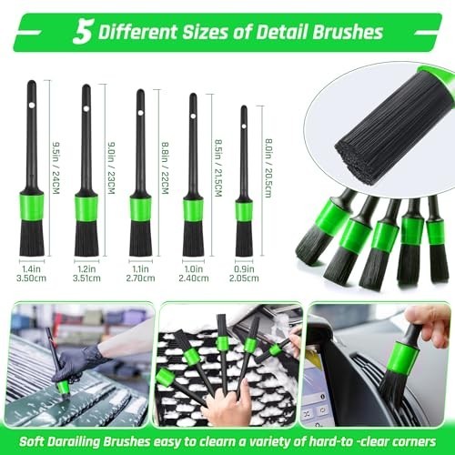 47PCS Car Detailing Kit – Interior Cleaner, Vacuum, Brushes & Bucket for Cars, B