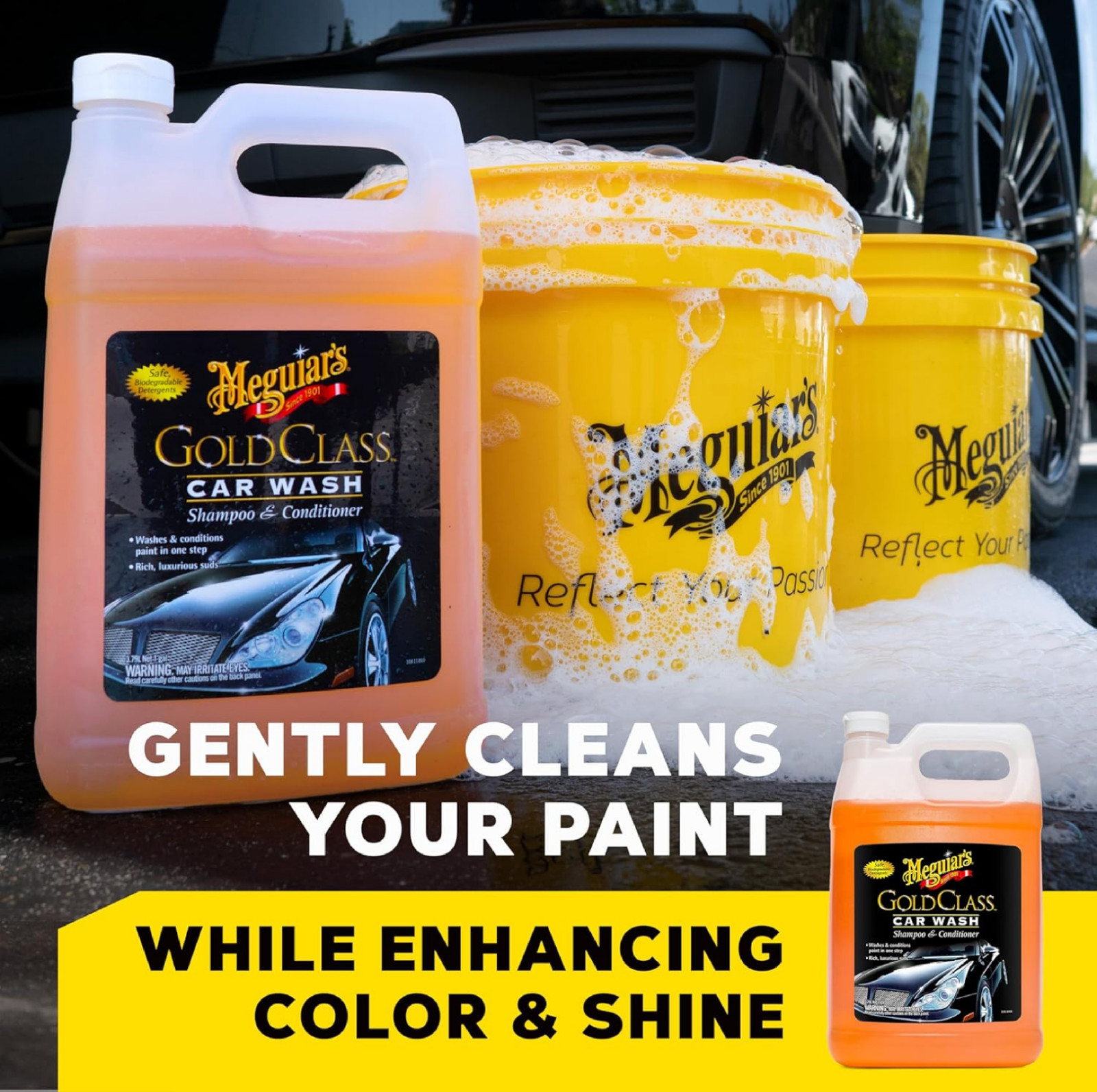 Meguiar’s Gold Class Car Wash, Car Wash Foam for Car Cleaning – 1 Gallon Contain