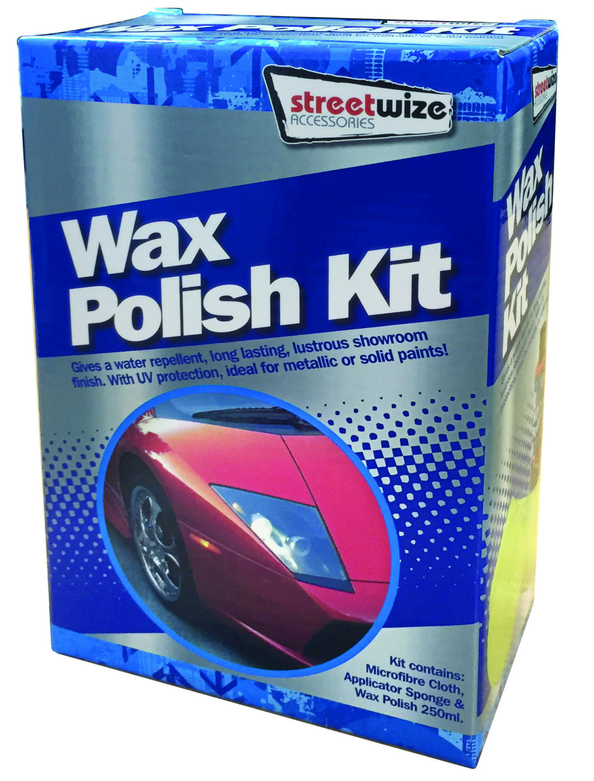 Streewize Car Showroom Finish Wax Polish Valet Kit Set + Pad & Cloth (Gift Idea)