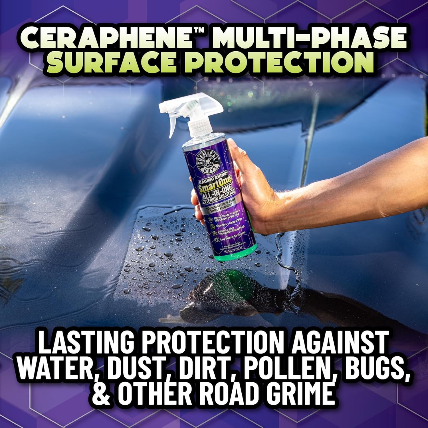 2PK Raging Rhino Waterless Car Wash Quick Detailer Spray Exterior Cleaner 20oz