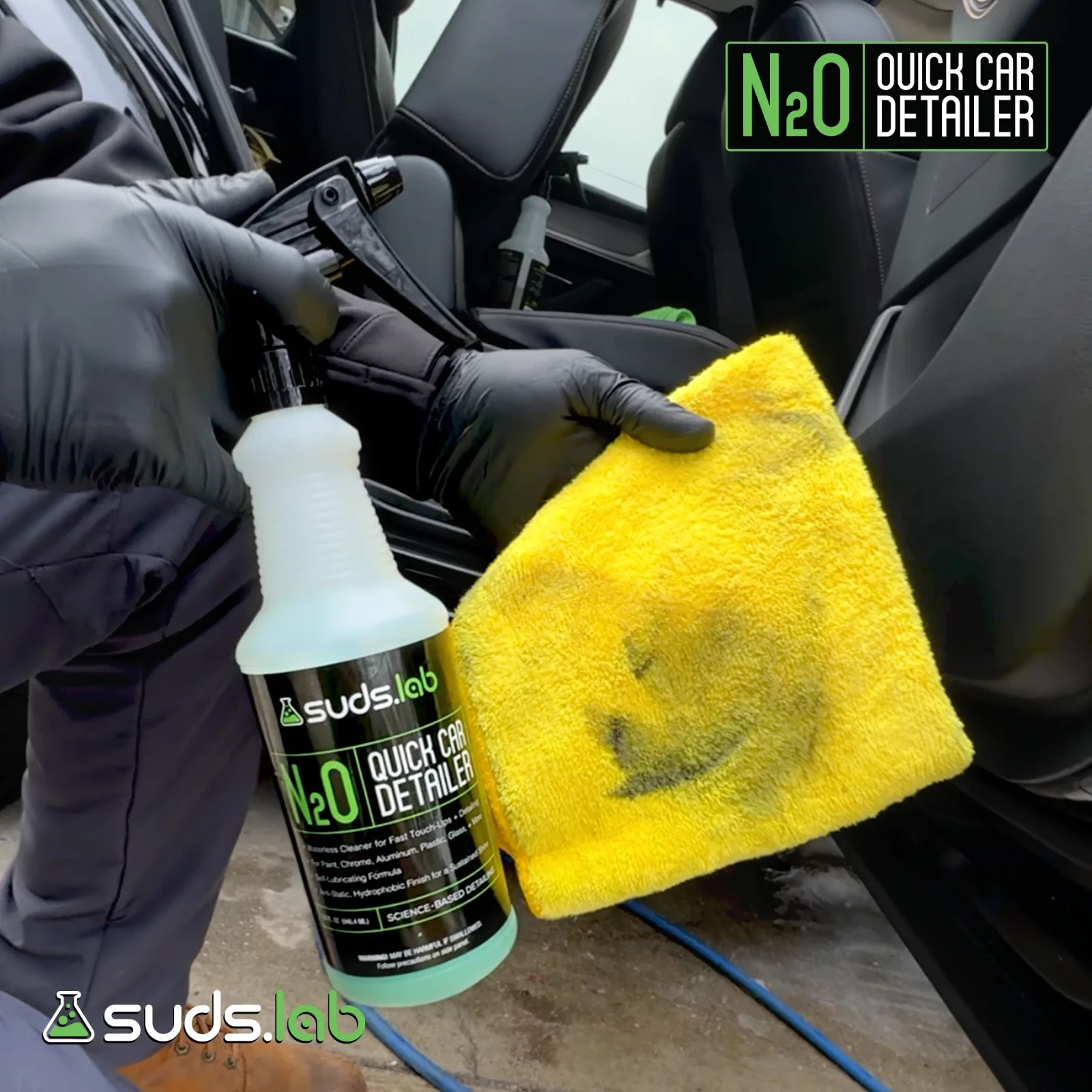 (6 pack) Suds Lab N2O Quick Car Detailer – 32 oz Bottle