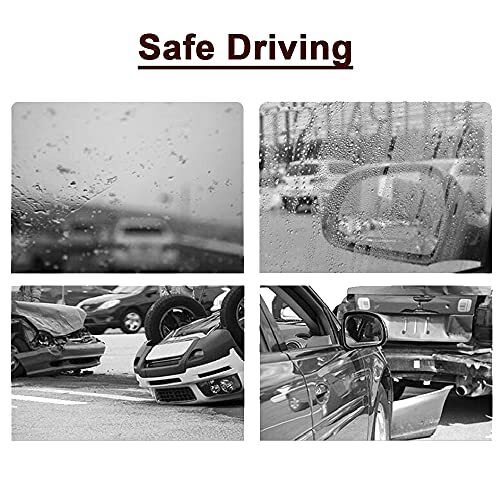 KAV 4 PCS Car Rearview Mirror Sticker, HD PET Nano Film Waterproof 95×135 mm