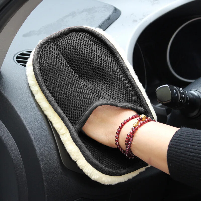 1 Piece Car Bumper Cleaning Washer Car Styling Wool Soft Car Washing Gloves