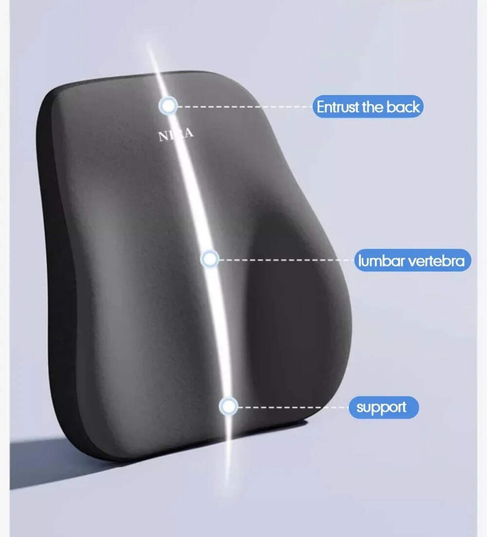 Memory Foam Car Universal Headrest Lumbar Cushion Back Pillow Interior Protector